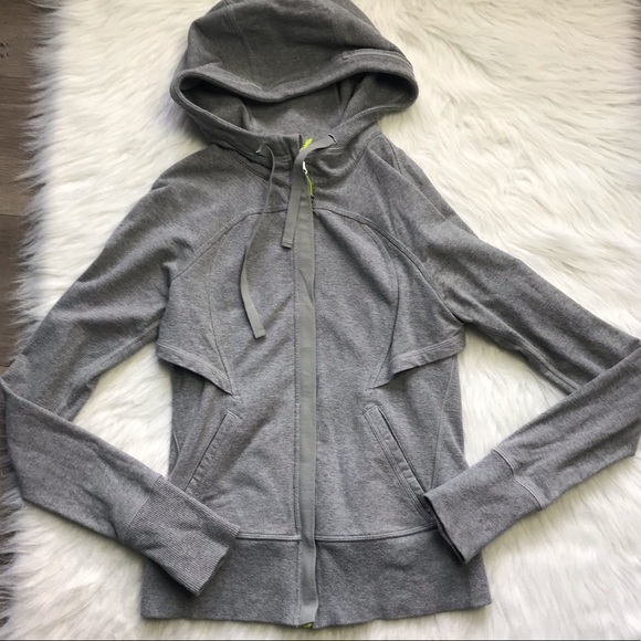 lululemon athletica Tops - Lululemon After Asana gray full zip hoodie size 4